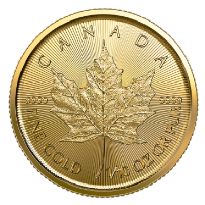 1/10 oz Gold Canadian Maple Leaf Coin Current Year