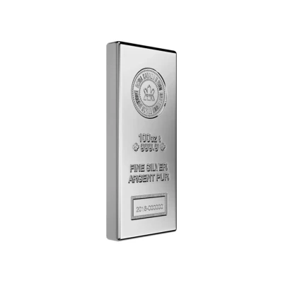 100 oz Royal Canadian Mint Silver Bars