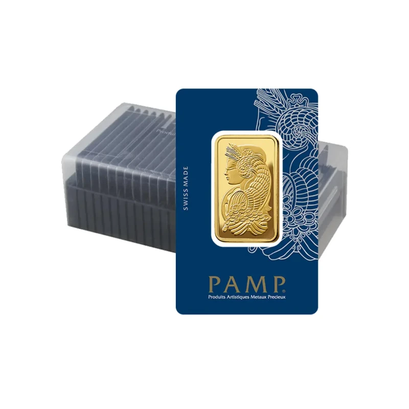 25 x 1 oz Gold Pamp Suisse Veriscan Fortuna Bar